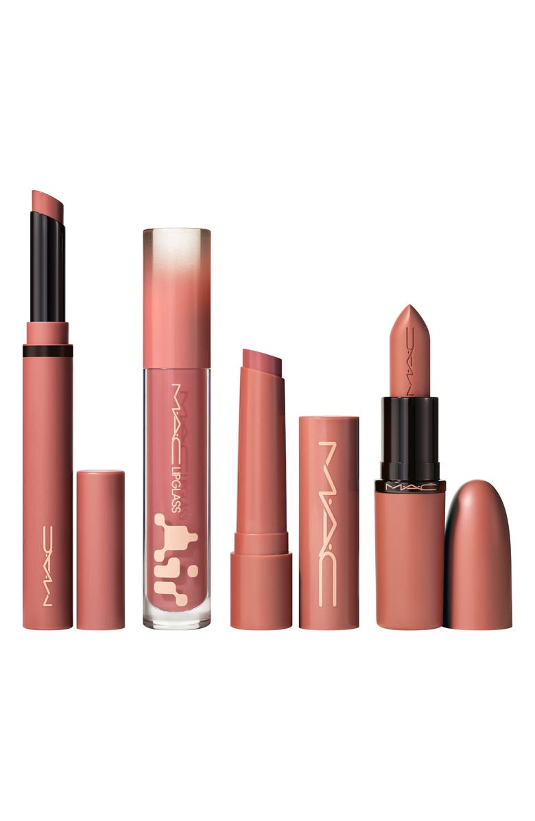 MAC Cosmetics Totally Teddy Lipstick + Lip Gloss Gift Set $105 Value, Alternate, color, Teddy