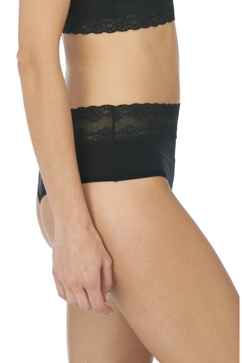 Bliss Perfection One Size High Rise Thong 2-Pack, Alternate, color, Black