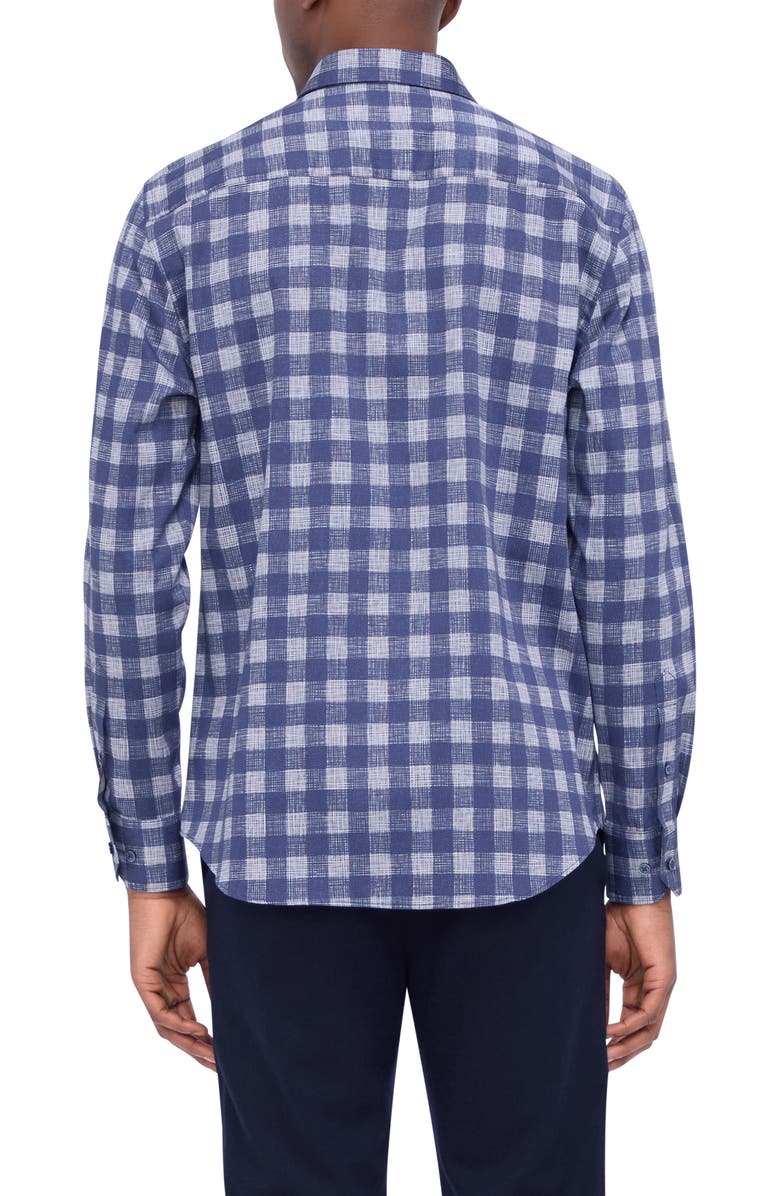 Bugatchi Julian Shaped Fit Stretch Print Button-Up Shirt, Alternate, color, 