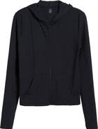 Beyond Yoga Heather Rib Zip-Up Hooded Jacket