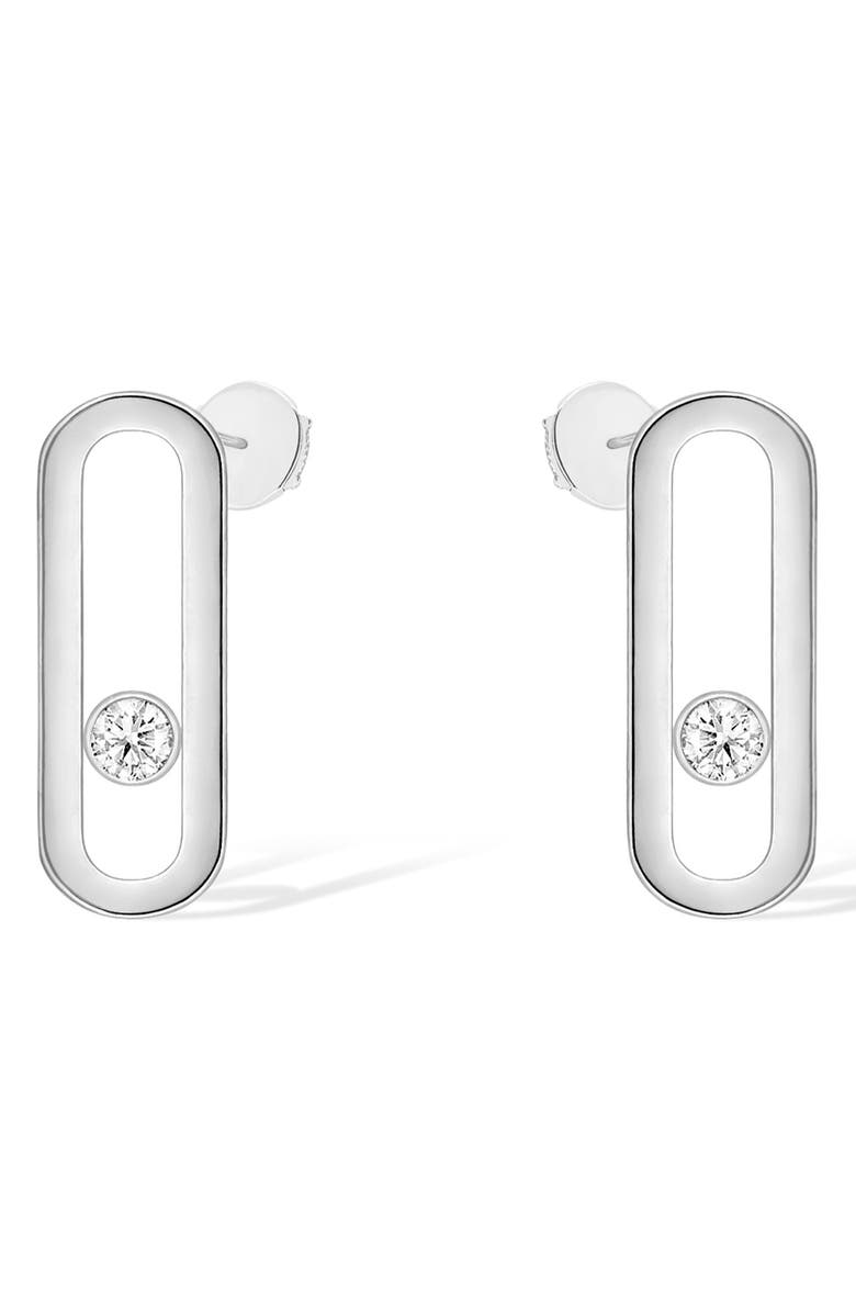 Messika Move Uno Floating Diamond Stud Earrings, Main, color,