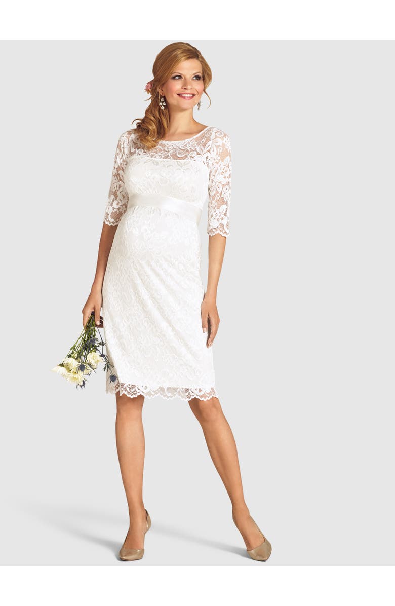 Tiffany Rose Maternity Amelia Maternity Dress, Main, color, Ivory