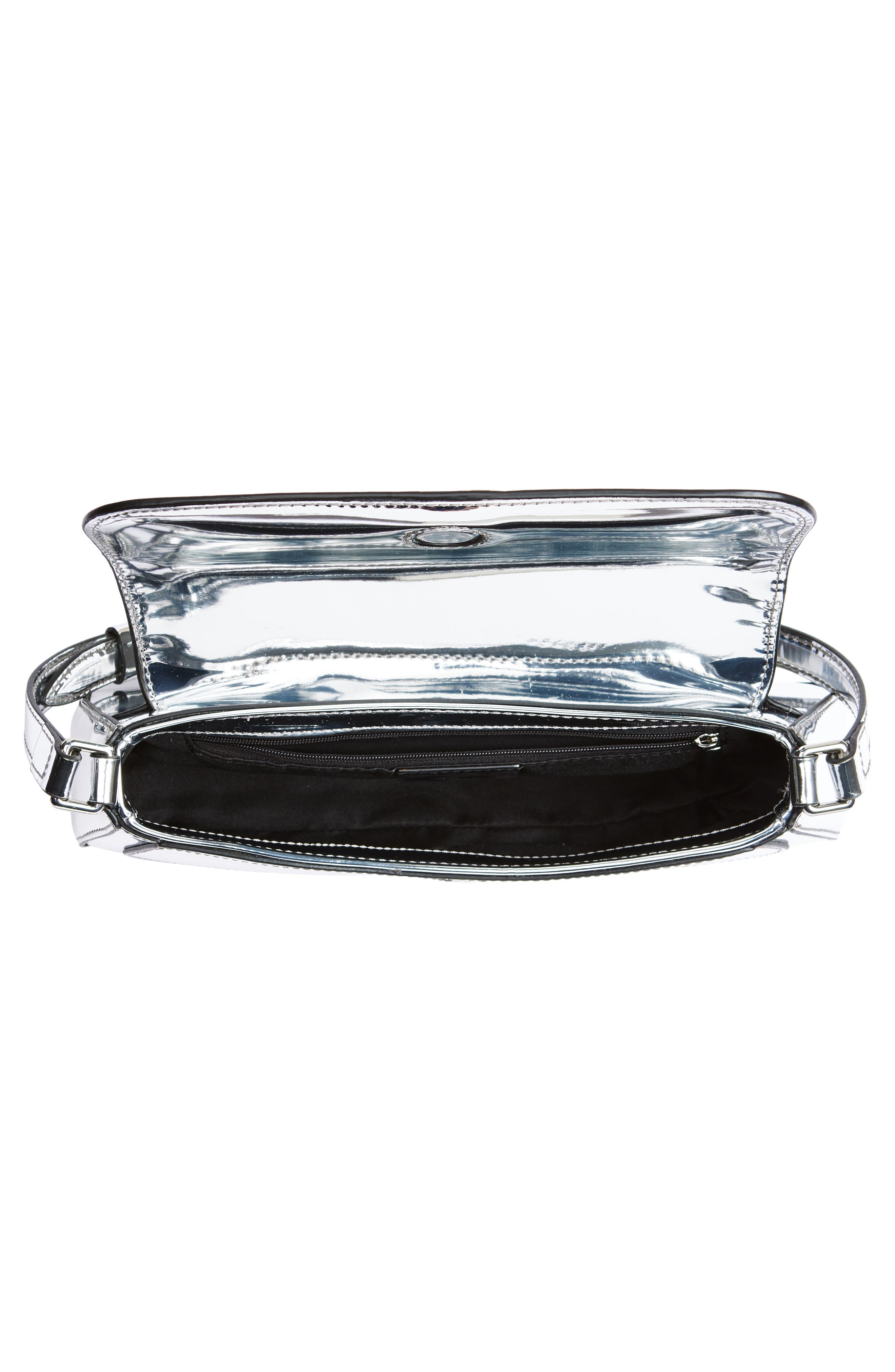 Sam Edelman Medium Loraine Metallic Leather Shoulder Bag, Alternate, color, 