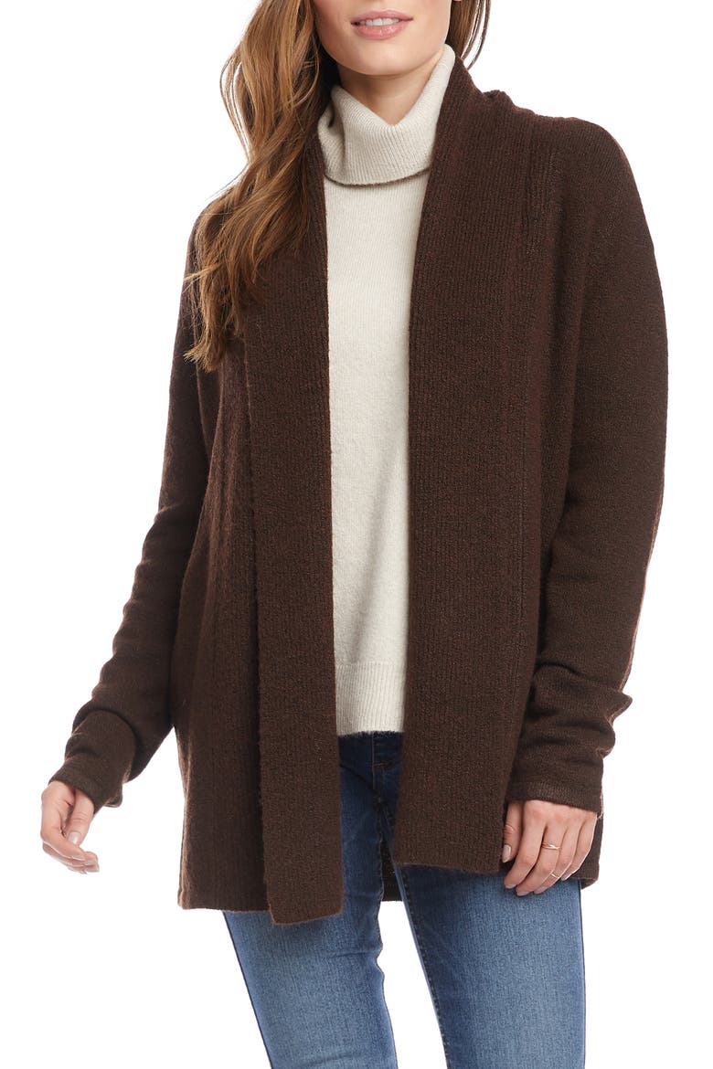 Open Front Cardigan, Main, color, ESPRESSO