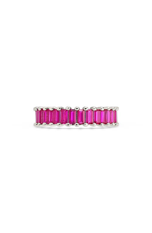 Sterling Forever Caroline Rainbow Cubic Zirconia Eternity Ring
