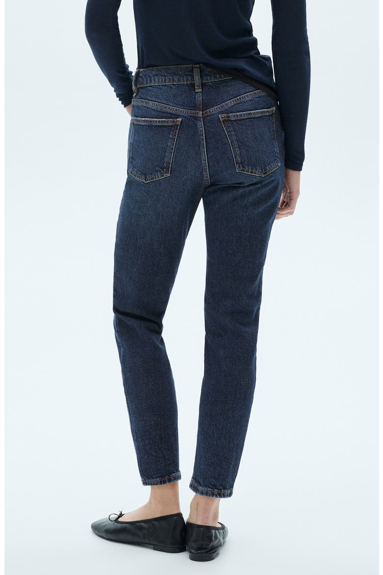 New Comfort High Waist Ankle Skinny Jeans, Alternate, color, DARK BLUE