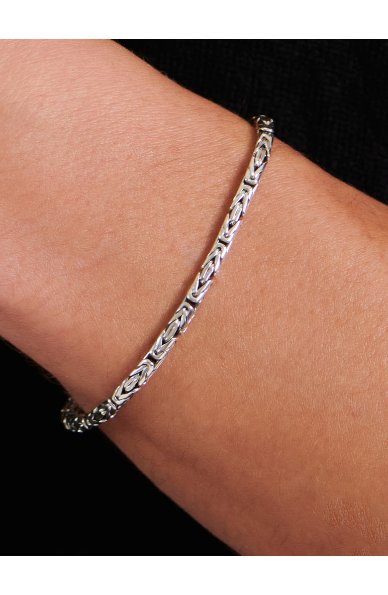 DEVATA Borobudur Round 3mm Chain Bracelet in Sterling Silver, Alternate, color, Silver