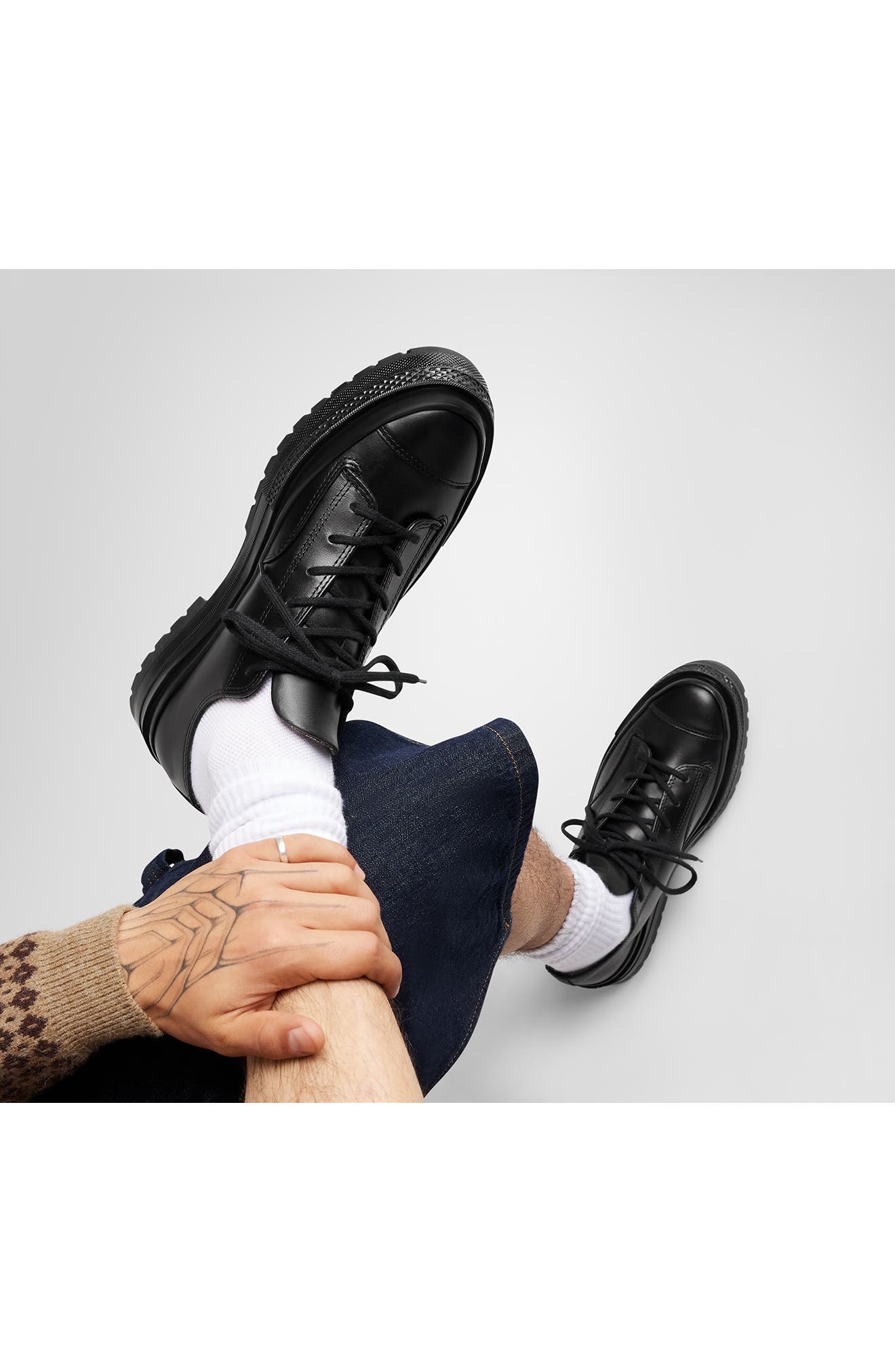 Converse Gender Inclusive Chuck 70 National Leather Sneaker, Alternate, color, Black/ Black/ Black