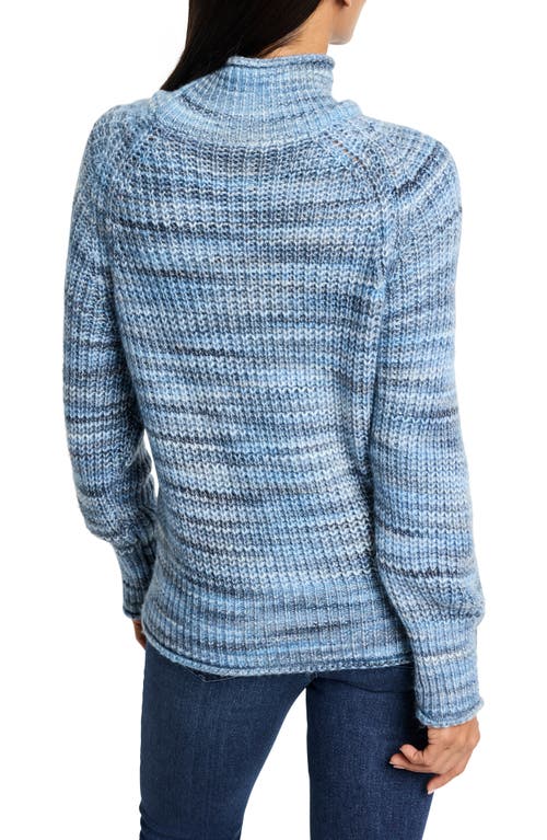 Nic + Zoe Nic+zoe Space Dye Cotton Blend Sweater In Blue Multi
