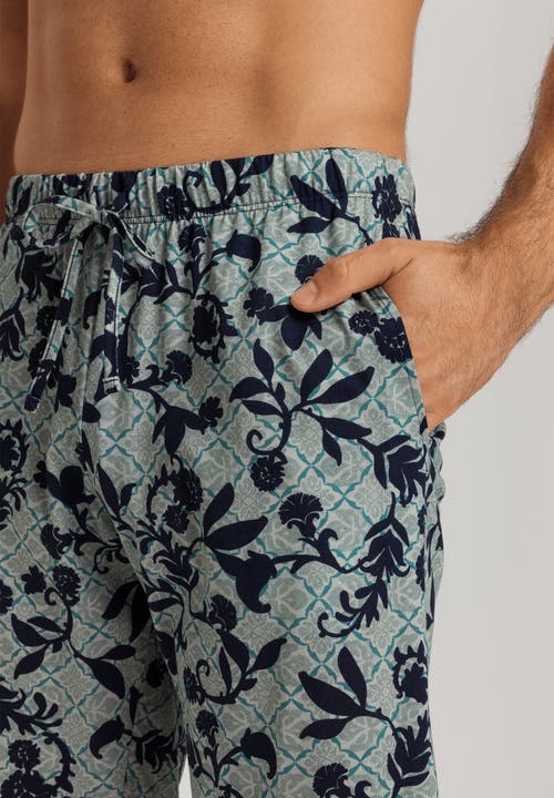 Hanro Night And Day Drawstring Cotton Shorts In Moonshine Tiles