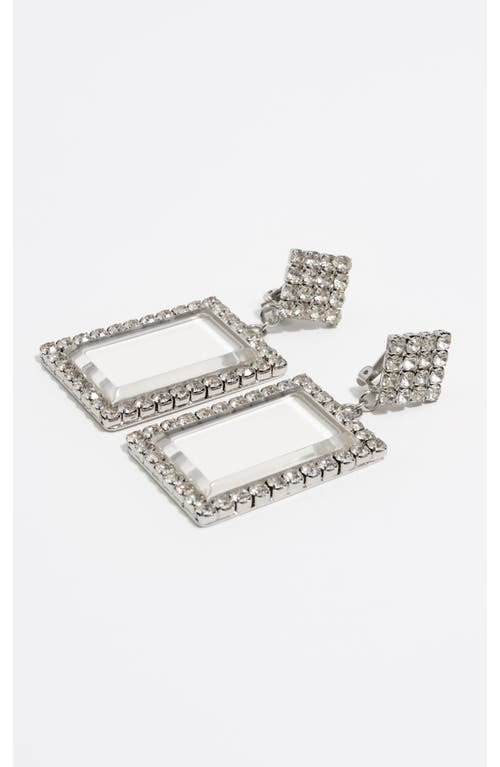 Bimba Y Lola Transparent Crystal Earrings In Metallic