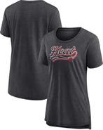 FANATICS Women's Fanatics Branded Heather Charcoal Miami Heat League Leader Tri-Blend T-Shirt