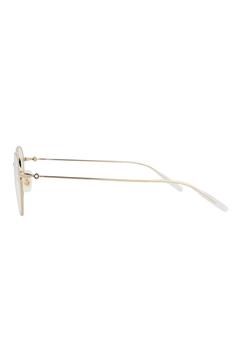 51mm Round Optical Glasses, Alternate, color, GOLD GOLD TRANSPARENT