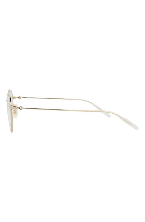 Montblanc 51mm Round Optical Glasses In Gold