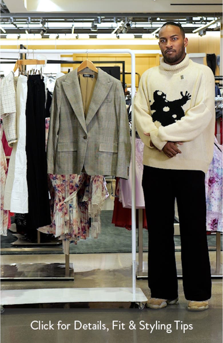 Glen Plaid Cotton Blend Twill Blazer, sales video thumbnail