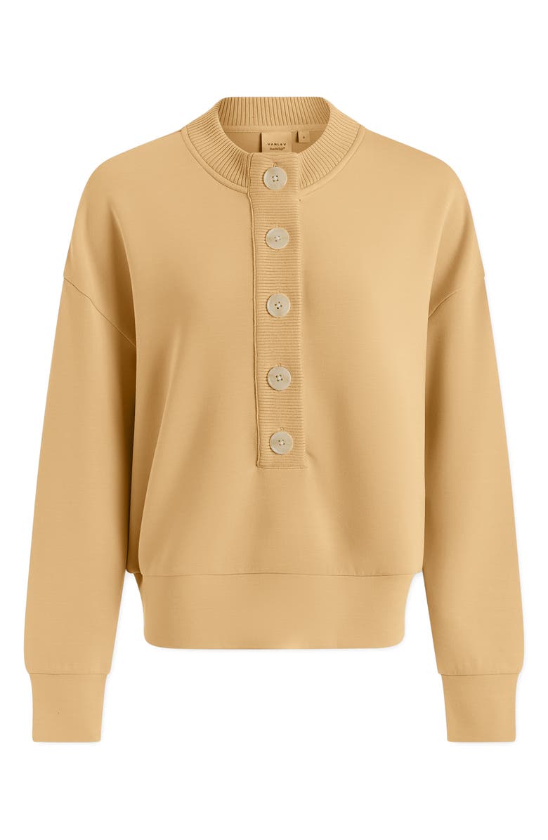 Varley Reena Front Button Sweatshirt, Alternate, color, Sahara Sun