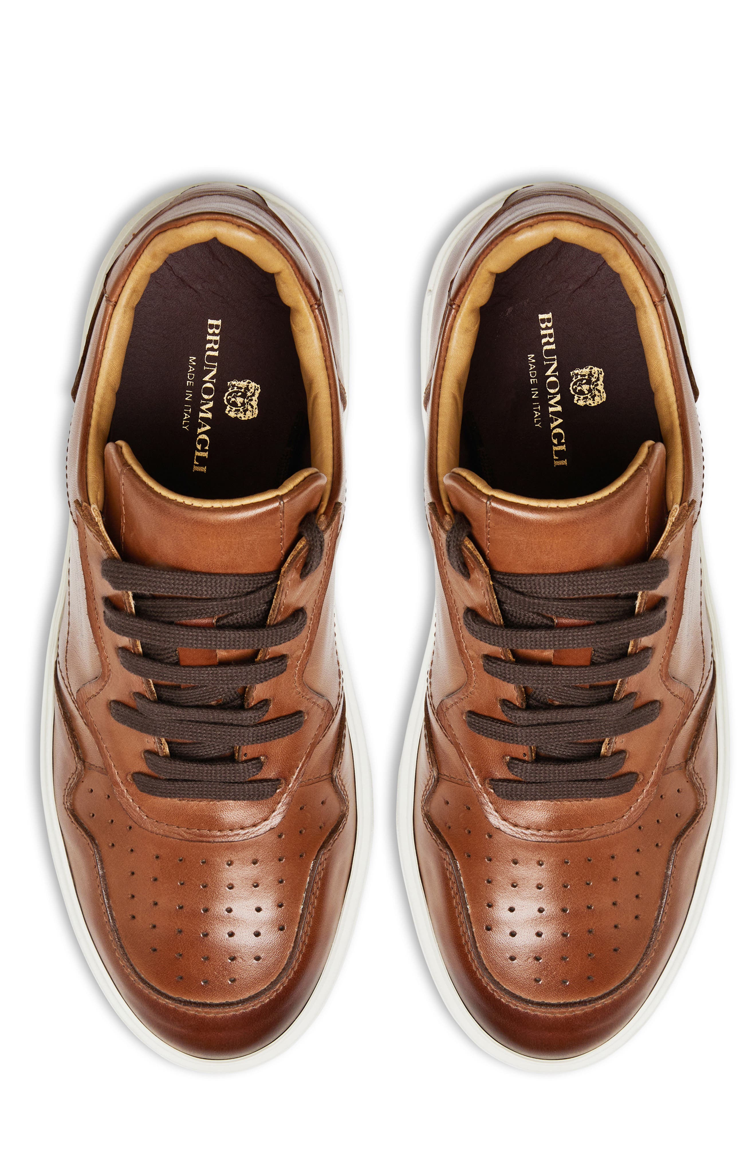 Dezi Leather Sneaker, Alternate, color, COGNAC
