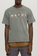 Maui & Sons Compass Pigment Dyed Cotton Graphic T-Shirt