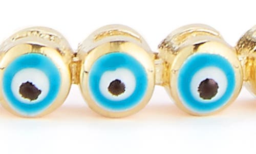 Chloe & Madison Chloe And Madison Evil Eye Bolo Bracelet In Gold