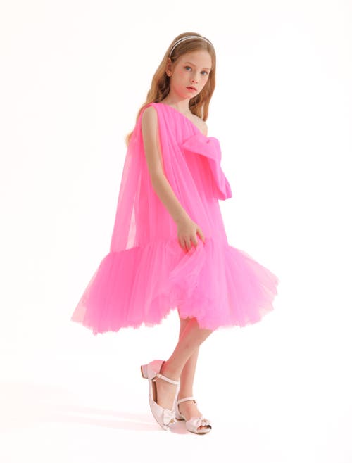 Shop Tulleen Maggi Dress In Neon Pink