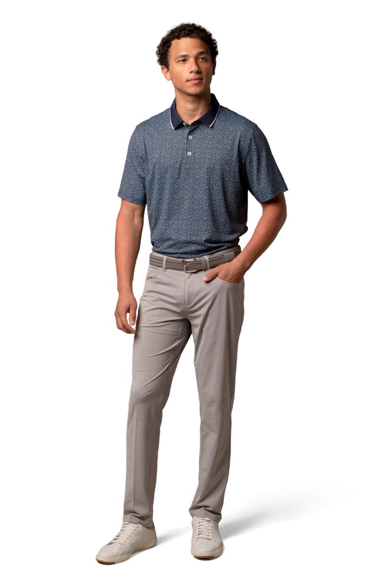 ASHWORTH GOLF Micro Floral Polo, Alternate, color, Driver Navy/White/Horizon