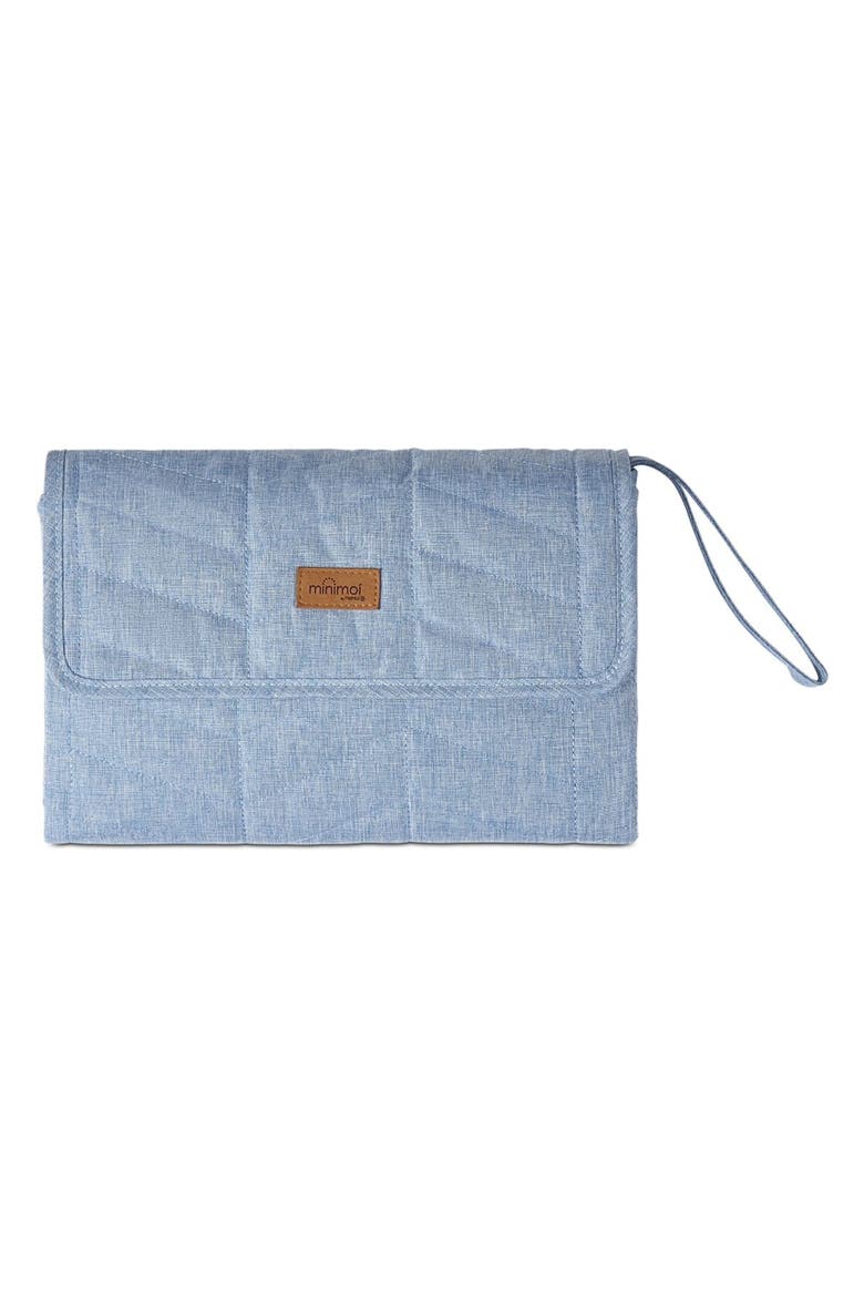 Quilted Diaper Changing Clutch Purse, Main, color, Blue