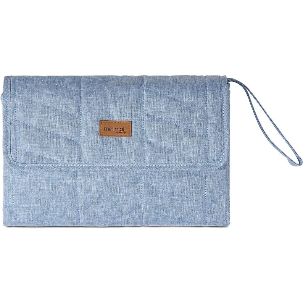 Minimoi Babies' Quilted Diaper Changing Clutch Purse In Blue