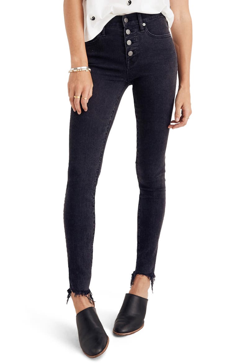 9-Inch Button Ankle Skinny Jeans, Main, color, BERKELEY WASH