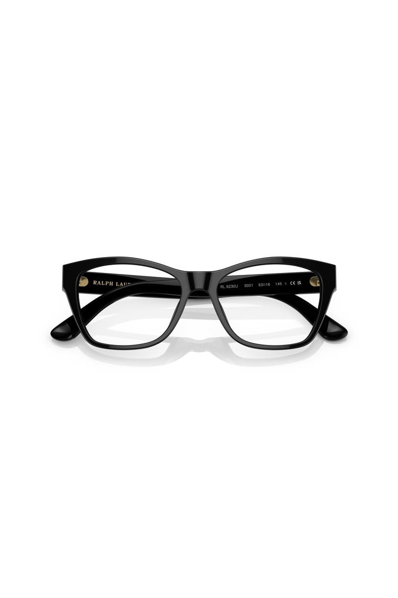 53mm Rectangle optical glasses, Alternate, color, Black