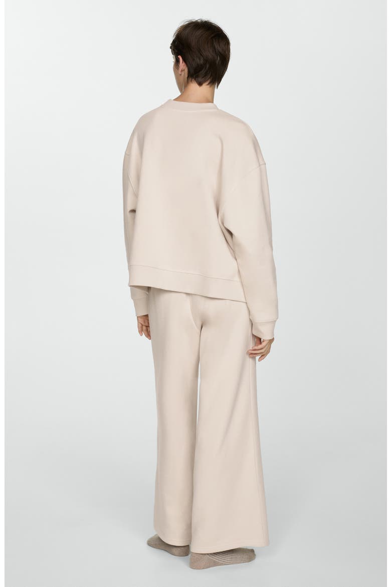 Cotton Blend Wide Leg Drawstring Pants, Alternate, color, SAND