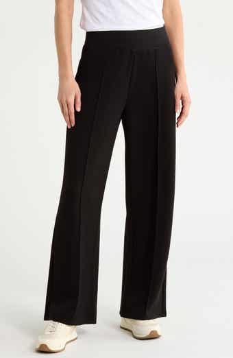 Pleated Wide Leg Knit Pants