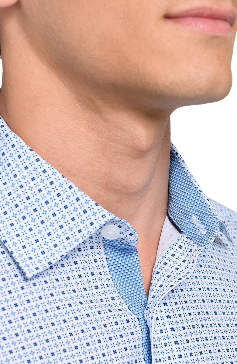 CONSTRUCT Dash Duo Woven Long Sleeve Basic, Alternate, color, White/Blue