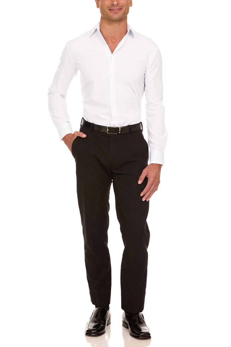 Standard Fit Solid Dress Shirt, Alternate, color, WHITE