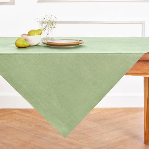 Linen Table Throw - Fete, 52" x 52", 52" x 52"