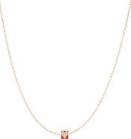 Adina Reyter Bead Party Ceramic Pavé Heart Necklace
