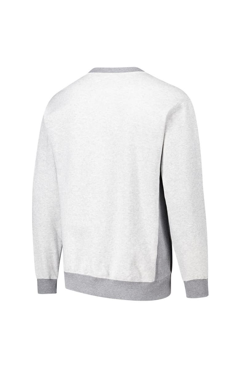 Mitchell & Ness Men's Mitchell & Ness Heather Gray Milwaukee Bucks Vintage Logo Pullover Sweatshirt, Alternate, color, Heather Gray