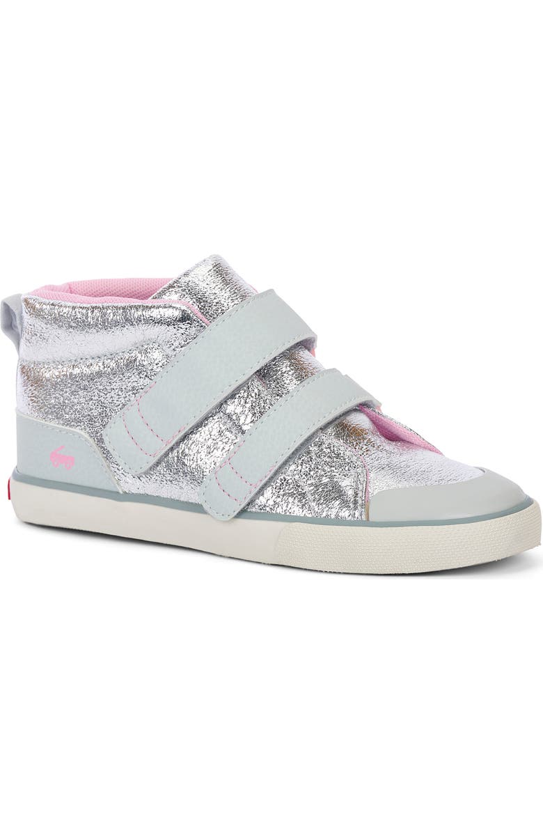 See Kai Run Dean Adapt II Adaptive High Top Sneaker, Main, color, Silver