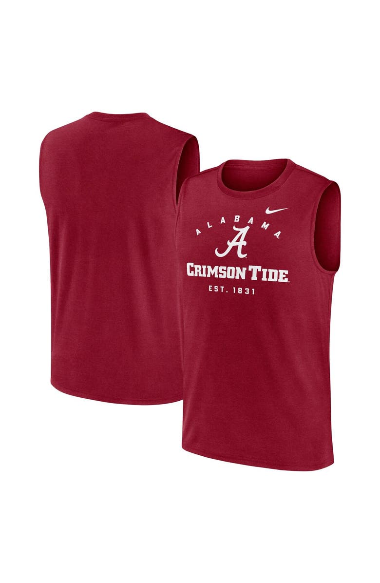 Nike Men's Nike Crimson Alabama Crimson Tide Primetime Legend Lock Up Performance Muscle Tank Top, Alternate, color, 