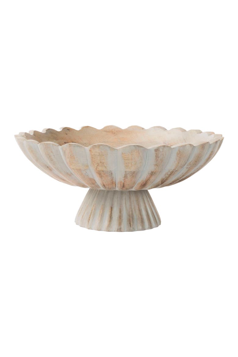 Fluted Pedestal Bowl - Rustic Grey, Main, color, Grey