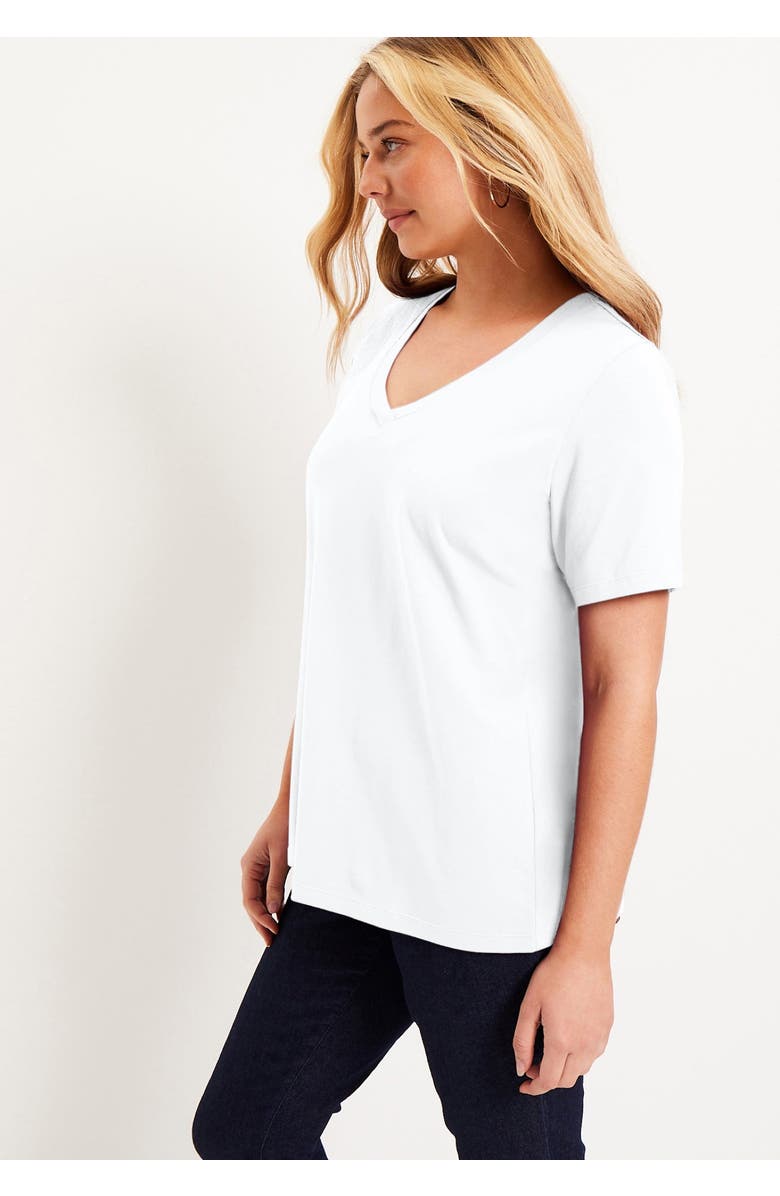 June + Vie Short-Sleeve V-Neck One + Only Tee, Alternate, color, Black