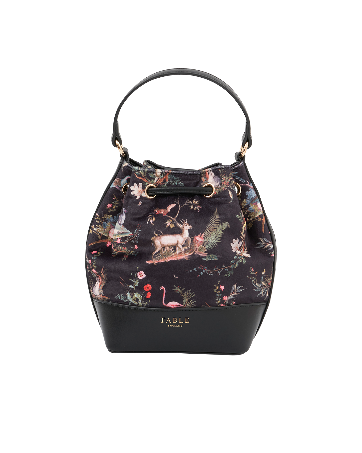 Fable England Wonderland Bucket Bag, Alternate, color, Black