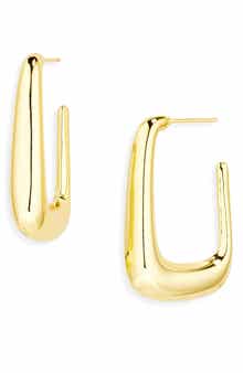 ARGENTO VIVO Puffy Rectangle Hoop Earrings
