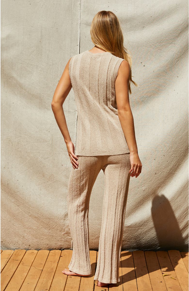 CRESCENT Ribbed Sweater Knit Two Piece Set, Alternate, color, Taupe