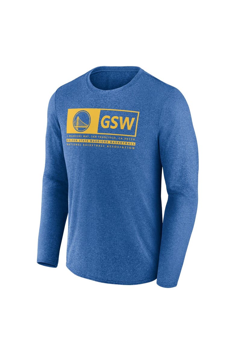 Men's Fanatics Branded Heather Royal Golden State Warriors Three-Point Play T-Shirt, Alternate, color, Heather Royal