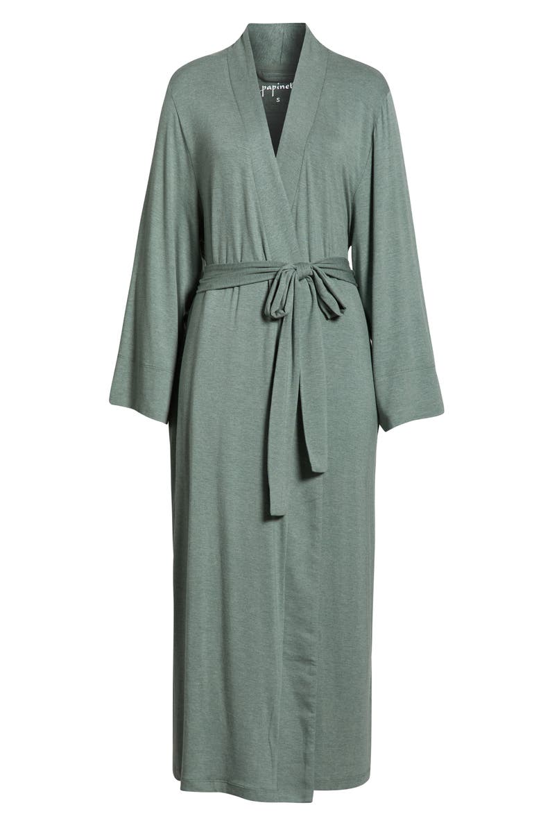 Papinelle Kate Stretch Modal Robe, Alternate, color, Deep Moss