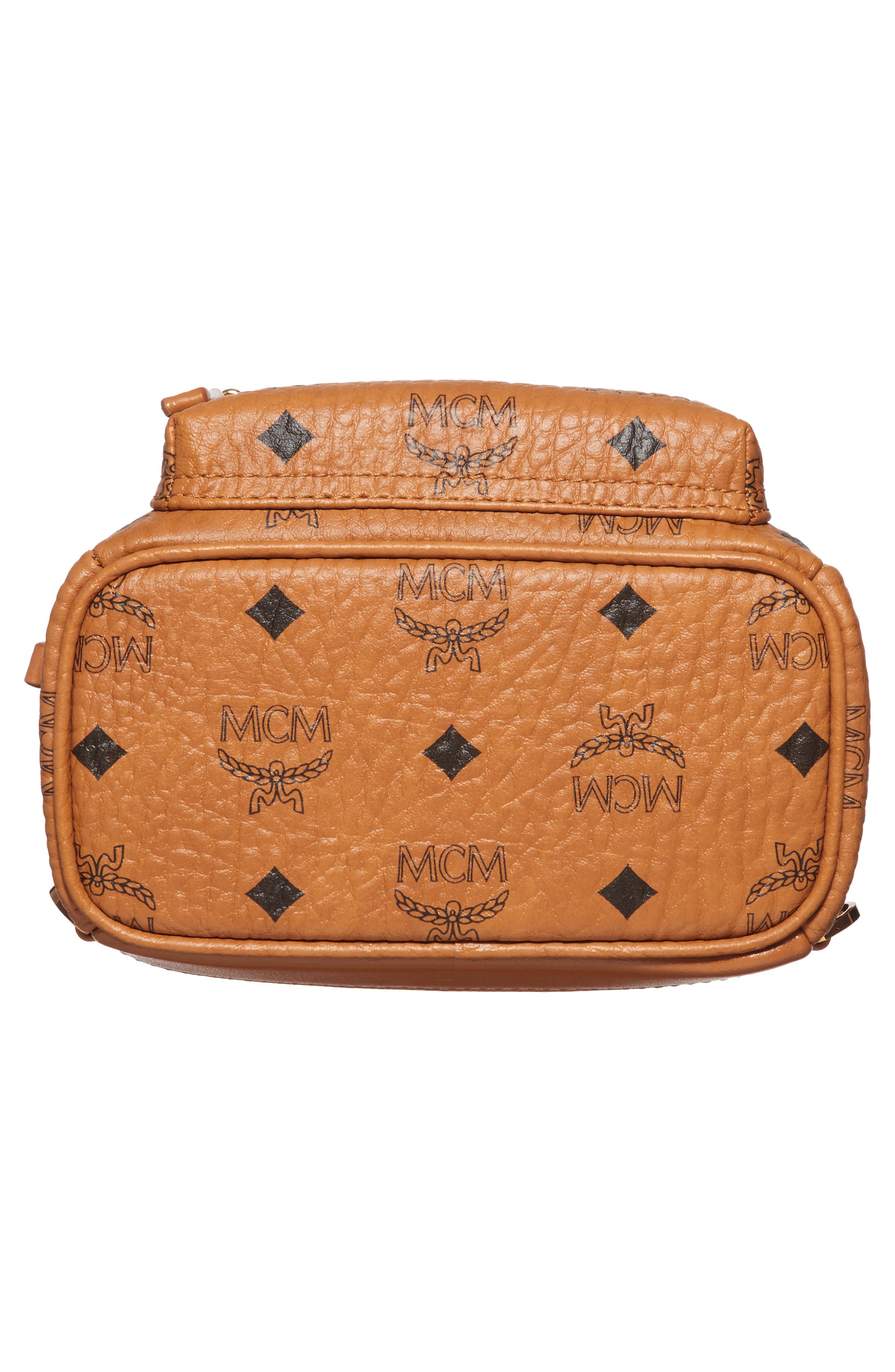 MCM X-Mini Stark Side Stud Convertible Backpack, Alternate, color, Cognac