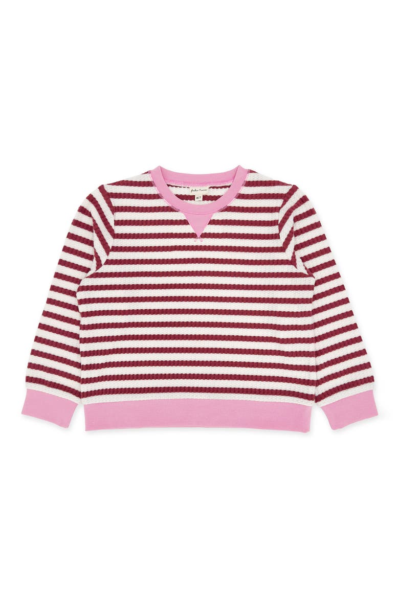 Scout Stripe Waffle Top, Main, color, MYSTIC MAROON