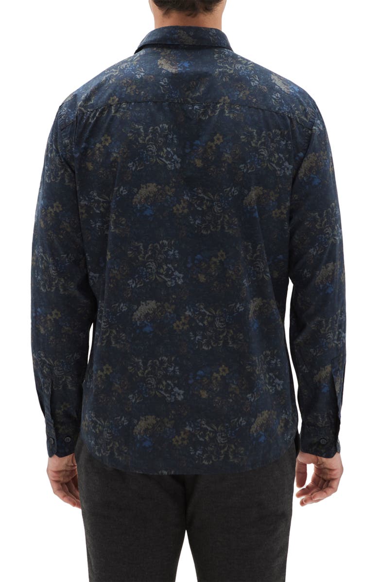 Robert Barakett Felston Floral Print Button-Up Shirt, Alternate, color, 