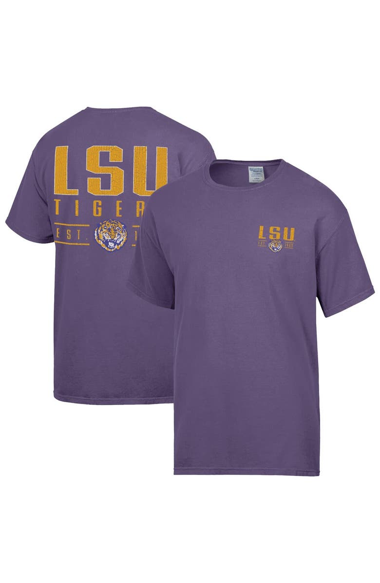 ComfortWash Men's ComfortWash Purple LSU Tigers Big Name T-Shirt, Main, color, Purple