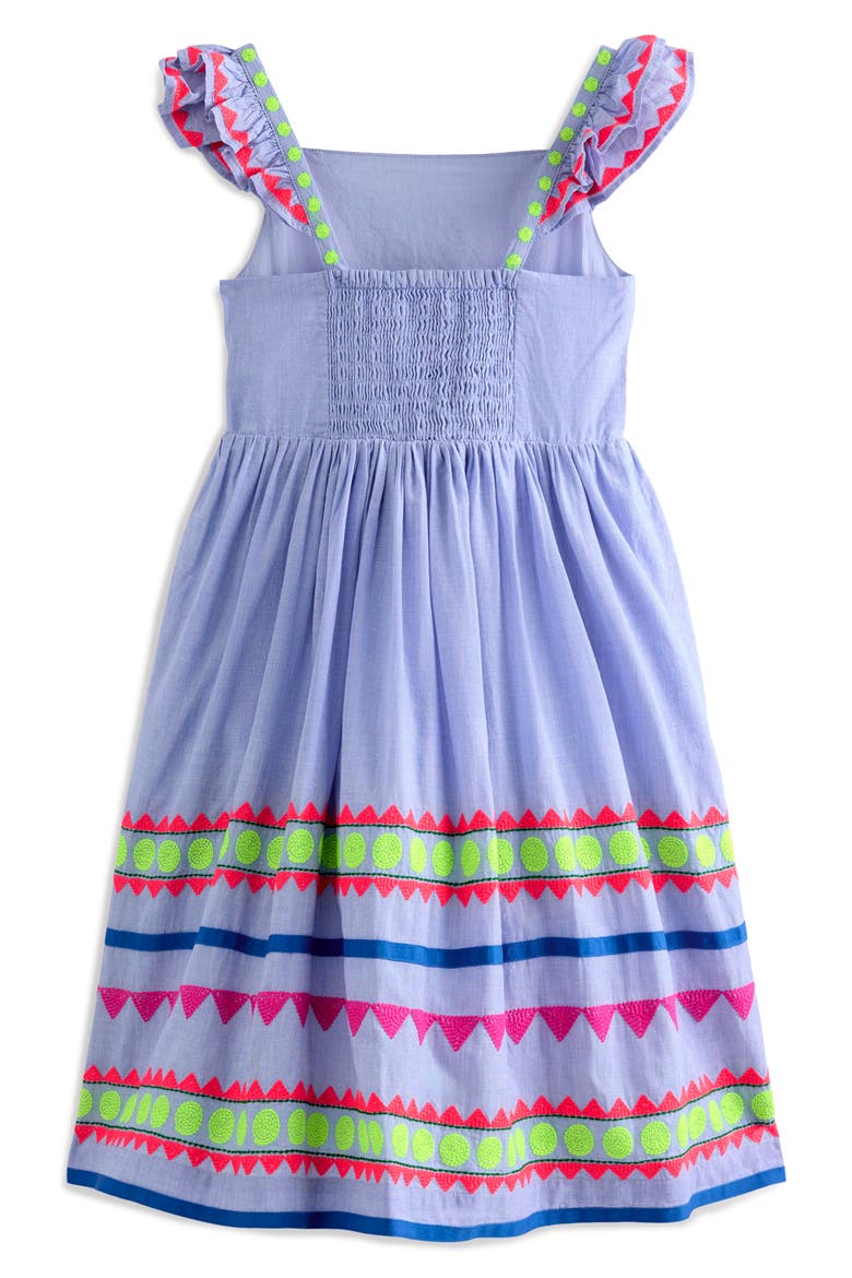 Kids' Annalisa Twirly Embroidered Sundress, Alternate, color, AZTEC PRINT